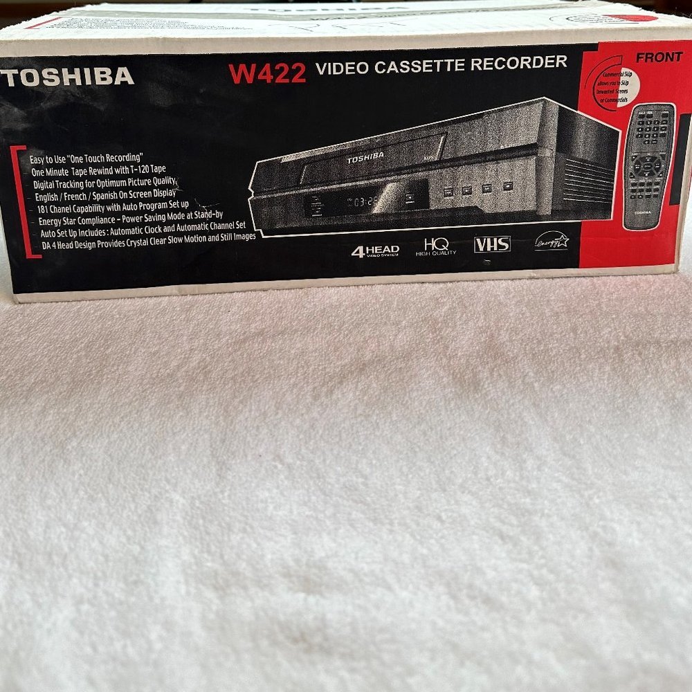 Toshiba W422 4 Head Video Cassette Recorder New In Box FINAL PRICE